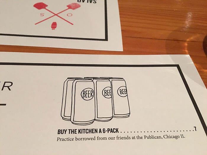 Buying a Six Pack for Kitchen Crew