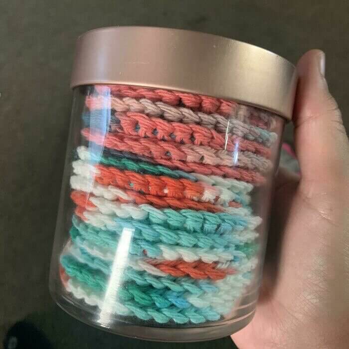 Crochet Cosmetic Pads From Old Yarn