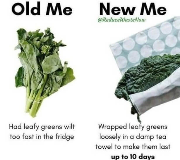 Use A Tea Towel To Save Your Leafy Greens