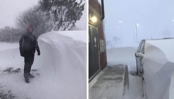 The Snow Is as High as This 6ft Man