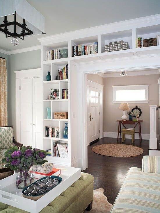 Use A Slim Bookcase To Fill Dead-space