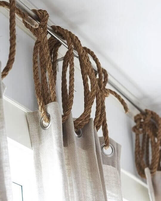 Use Rope To Hang Your Curtains