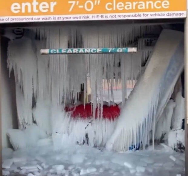 This Entire Car Wash Is Frozen