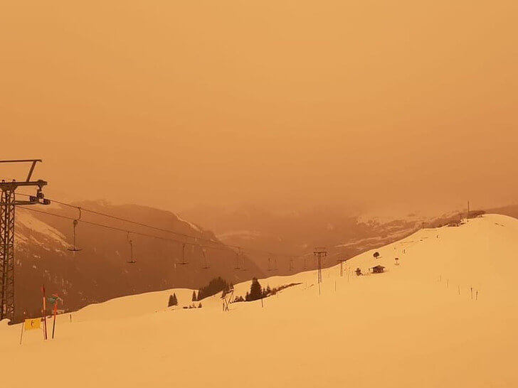 Sahara Dust Created Yellow Skies in a Cold Region