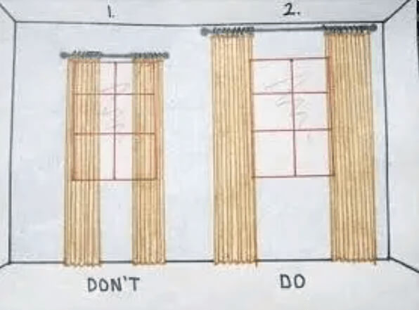 Create An Optical Illusion With Wide And High Curtains