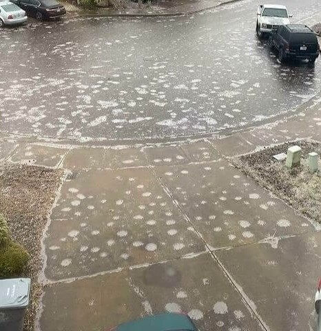 A Completely Frozen Road and Driveway