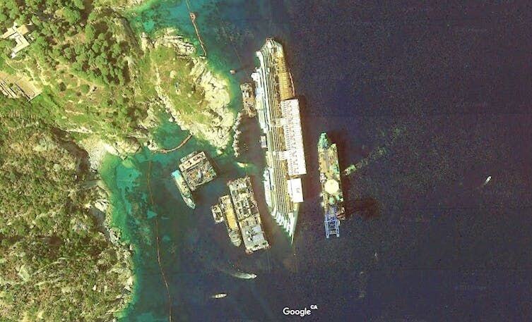 The Wreckage Of The Costa Concordia