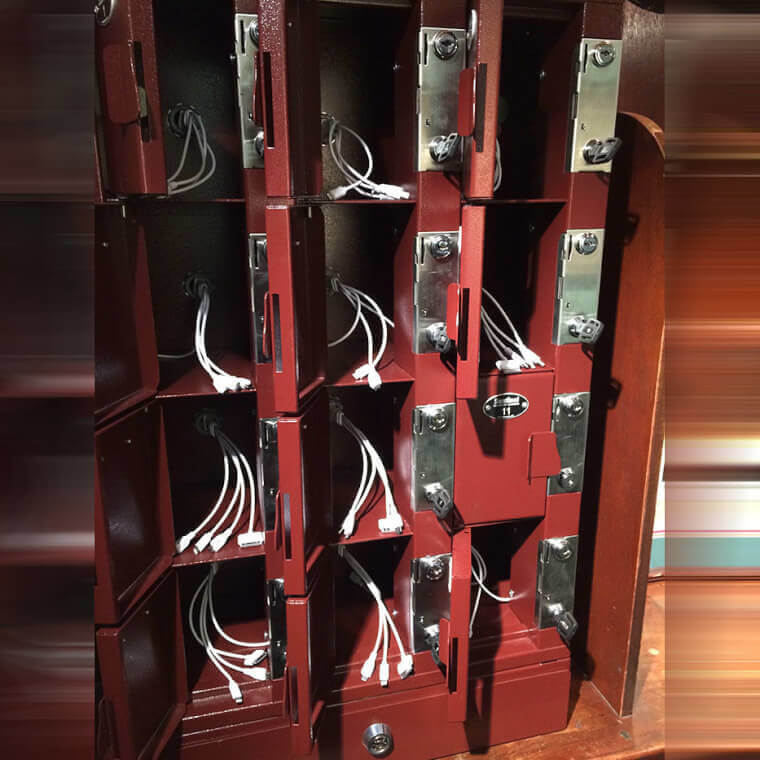 Locker with Phone Chargers